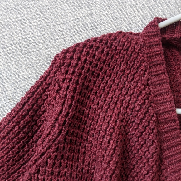 Burgundy Knit Cardigan - Picture 3 of 3